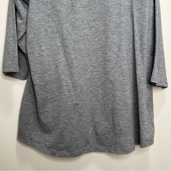 Pennington's DC Grey Scoop Neck Cut out 3/4 Sleeve Size X - Picture 2 of 9
